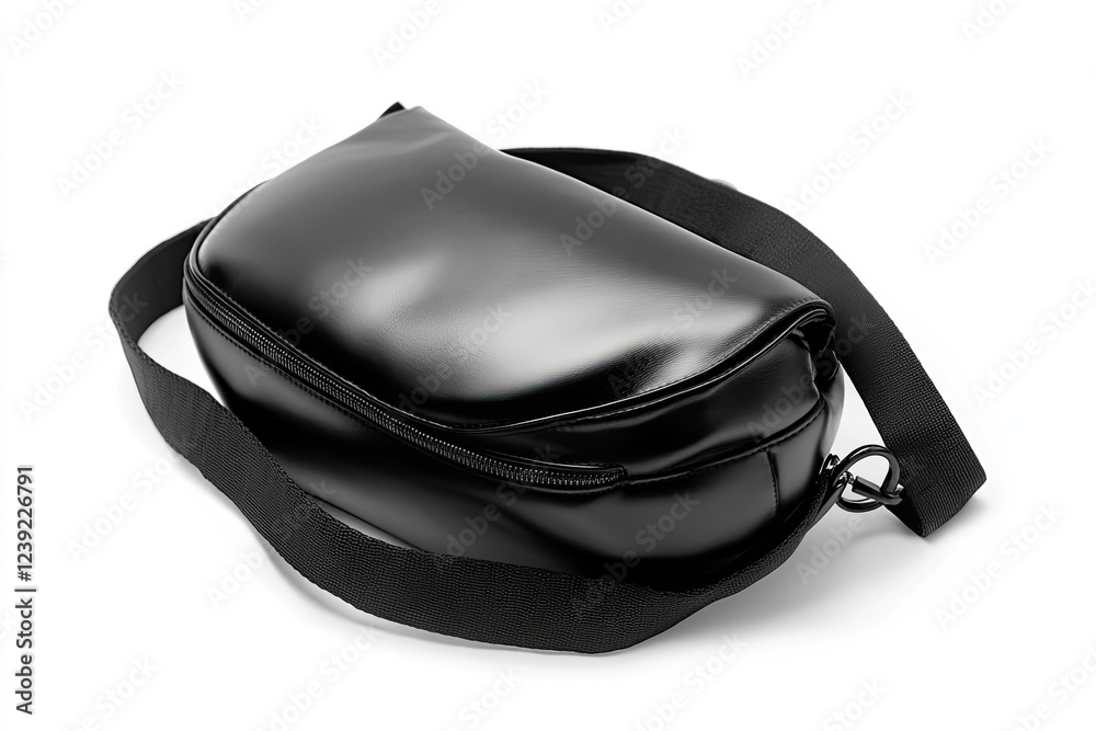 Black sling bag isolated on white background Black sling bag isolated on white background