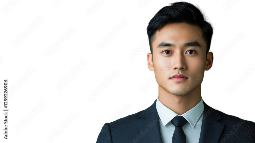 Confident businessman posing on transparent background Confident businessman posing on transparent background