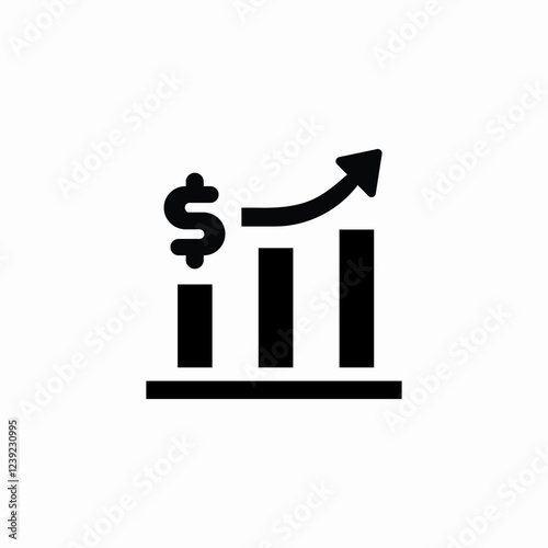 financial gains icon sign vector