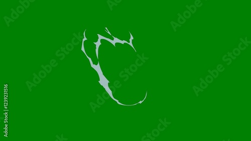fluid green screen Chroma key transition with twisting lines that suggest motion and elegance. Ideal for graceful, smooth transitions in high-quality video projects.