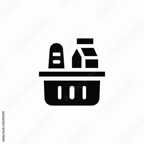 grocery shopping icon sign vector