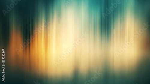 Abstract Motion Blur Background with Teal and Gold Vertical Lines