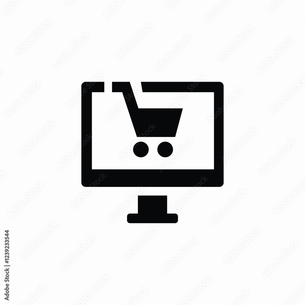online shopping desktop icon sign vector online shopping desktop icon sign vector