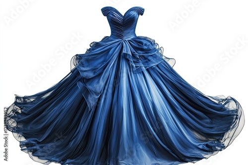 Blue gown isolated on white background photo