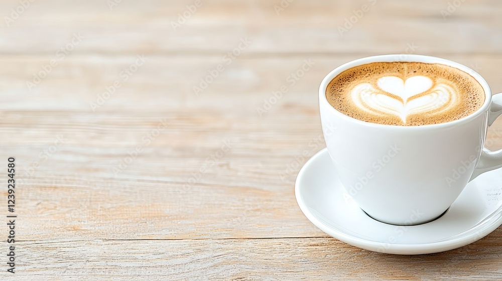Latte art coffee cup on wooden table (4) Latte art coffee cup on wooden table (4)