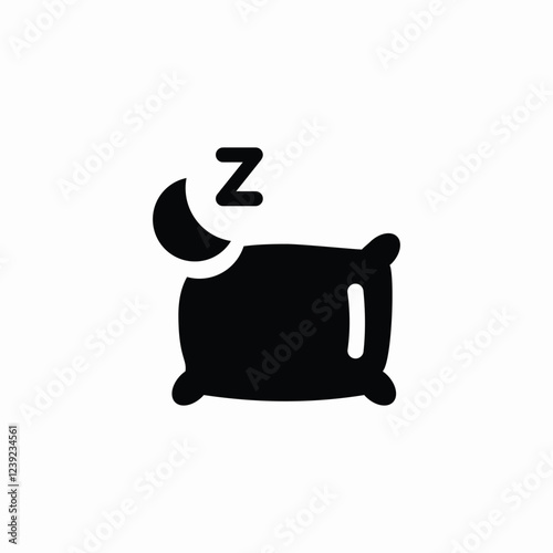 pilow sleep icon sign vector