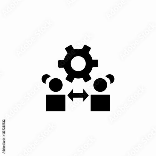 team settings icon sign vector
