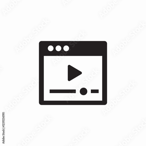 video player progress icon sign vector