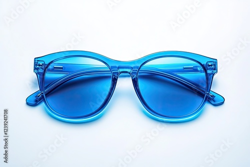 Blue sunglasses isolated on white background