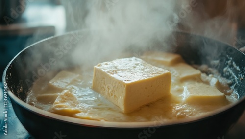 Melting Cheese in a Pan: A Culinary Delight photo