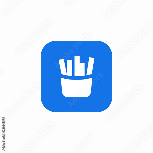 fries box icon sign vector