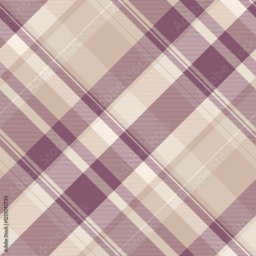 Styled background vector tartan, plain fabric texture check. Rural plaid pattern seamless textile in light and pink colors.