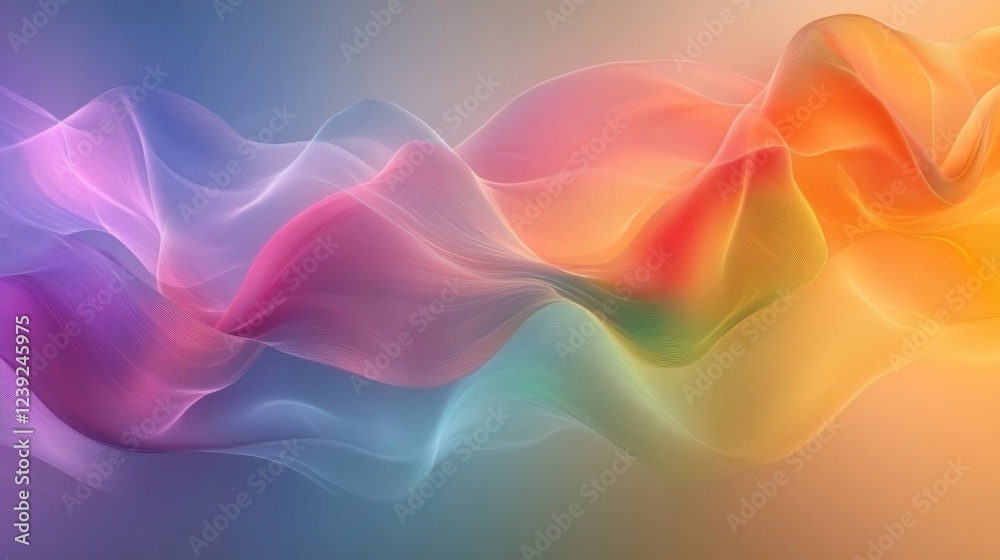 Fototapeta premium Abstract Colorful Waving Background