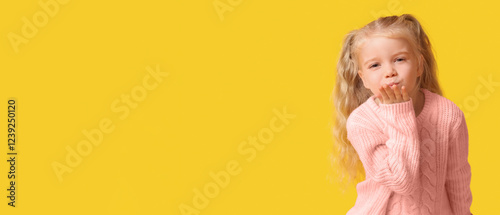 Cute little happy girl in w...
