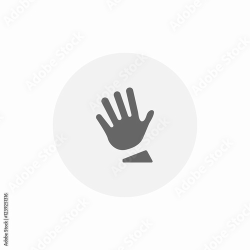 wave hand icon sign vector