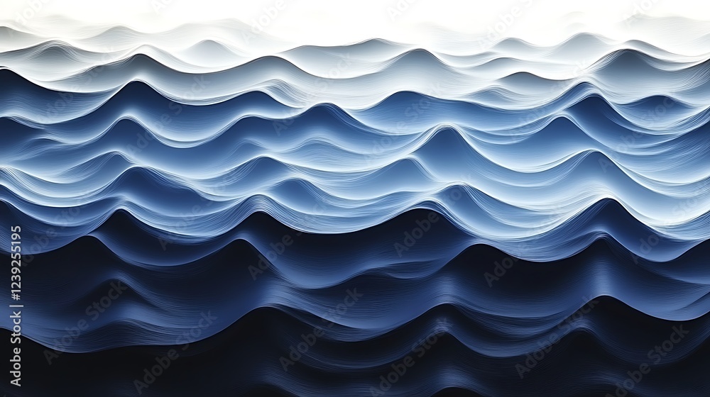 Abstract Blue Wave Pattern Design Art Abstract Blue Wave Pattern Design Art