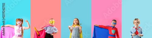 Set of different children d...