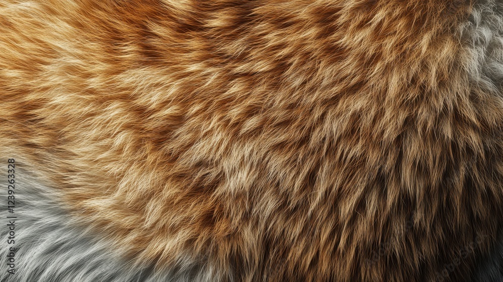 Close-up of soft, fluffy red fox fur showing texture and color patterns Close-up of soft, fluffy red fox fur showing texture and color patterns
