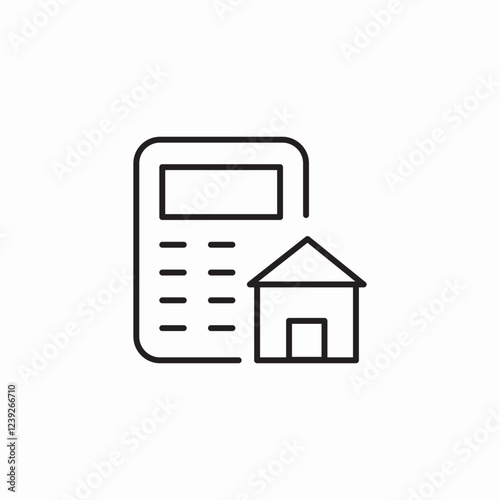 house calculators icon sign vector