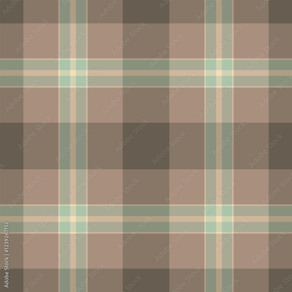 Elegant neutral plaid pattern in soft browns and greens. Perfect for textile designs, website backgrounds, or stationery. Elegant neutral plaid pattern in soft browns and greens. Perfect for textile designs, website backgrounds, or stationery.