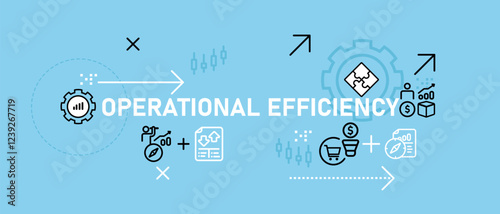 Operational Efficiency conceptual work performance business marketing optimization planning strategy solution company management corporate development design concept icon outline