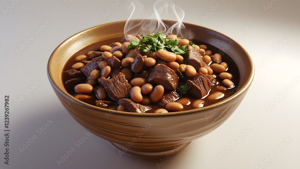 Feijoada in a bowl on transparent background. Feijoada in a bowl on transparent background.