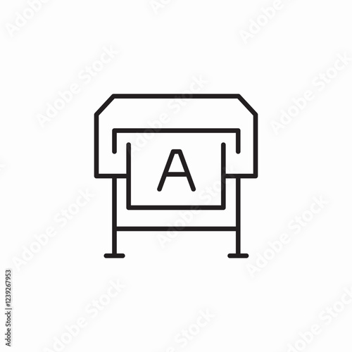 large printing icon sign vector