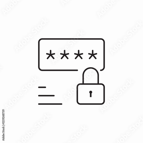 passwod protected icon sign vector