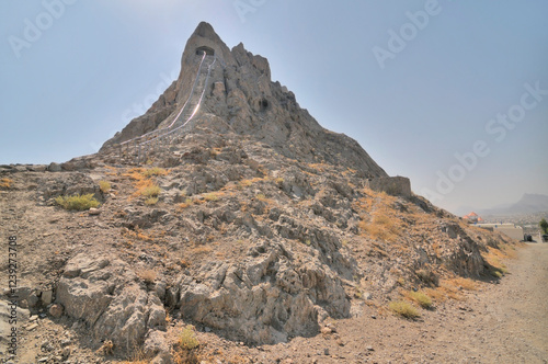 Graveyard of Sakhi Shah-e Mardan Shrine or Ziyarat-e Sakhi shrine and mosque located in the Karte Sakhi area of Kabul, Afghanistan. photo