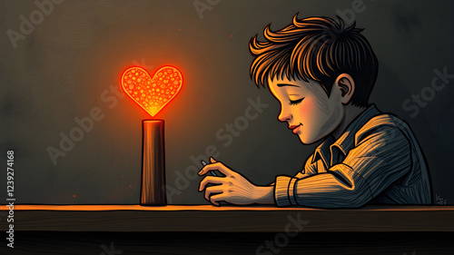  World Kindness Day. Act of kindness. sharing love, helping, charity. Spread positivity and tolerance. AI generated image, ai.