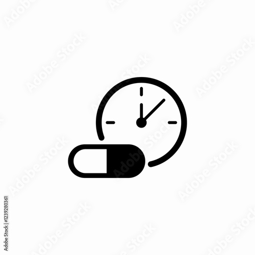 medication timed icon sign vector