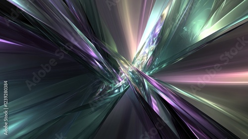 Abstract light tunnel, futuristic design, digital art, background for tech