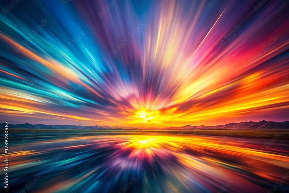 Obraz premium Vibrant Colors, Soft Lighting, and Radial Gradients in Abstract Composition