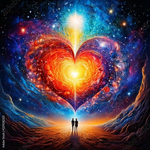 man and woman walk to the love space