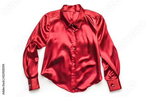 Red blouse isolated on white background