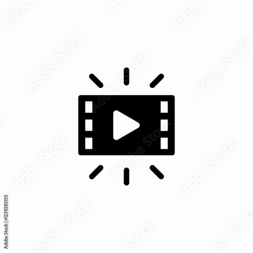 video impression icon sign vector