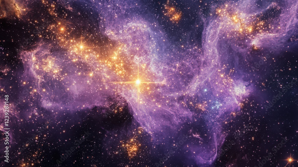 Cosmic Symphony: A Vibrant Nebula Swirling with Stars and Galactic Dust Cosmic Symphony: A Vibrant Nebula Swirling with Stars and Galactic Dust