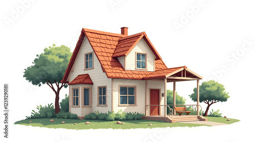 house on a white background