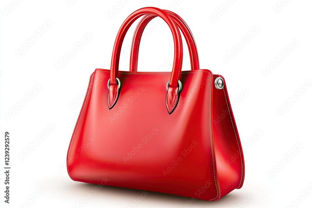 Red hand bag isolated on white background Red hand bag isolated on white background