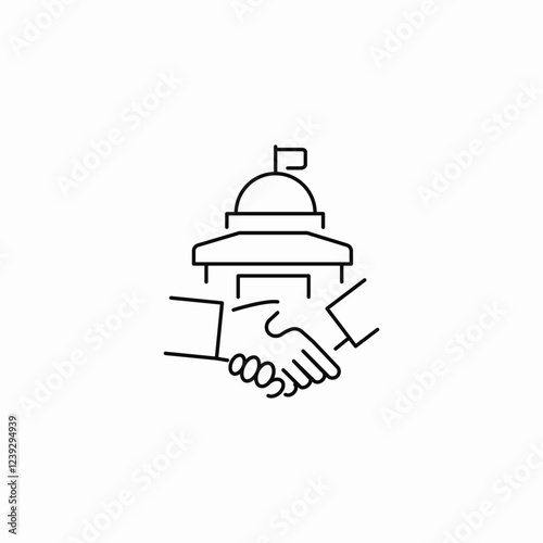government agreement icon sign vector
