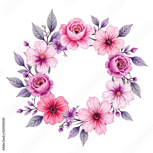 background with watercolor flowers