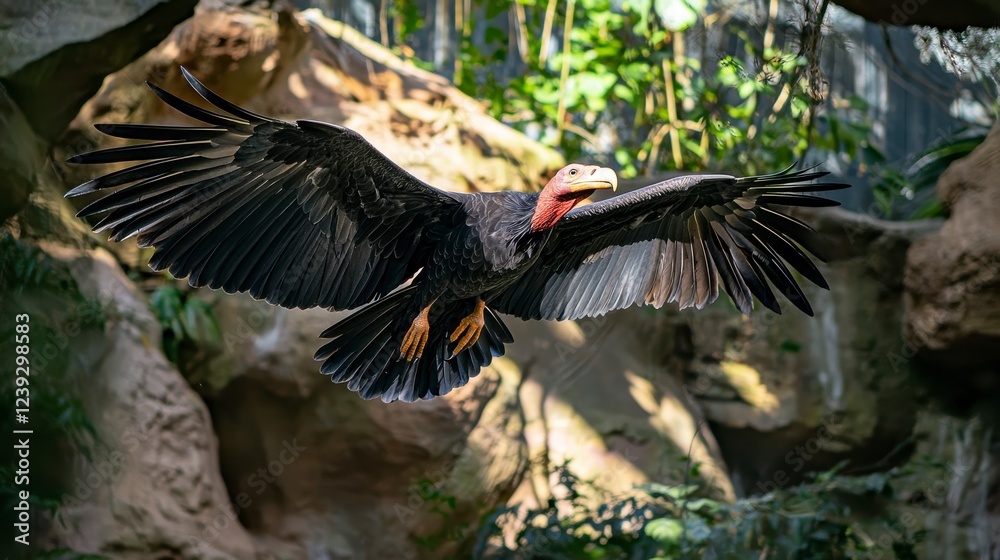 Fototapeta premium Turkey Vulture in Flight 