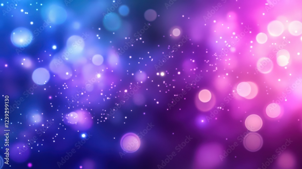 Abstract Bokeh Background with Vibrant Blue and Purple Hues and Sparkling Light Abstract Bokeh Background with Vibrant Blue and Purple Hues and Sparkling Light