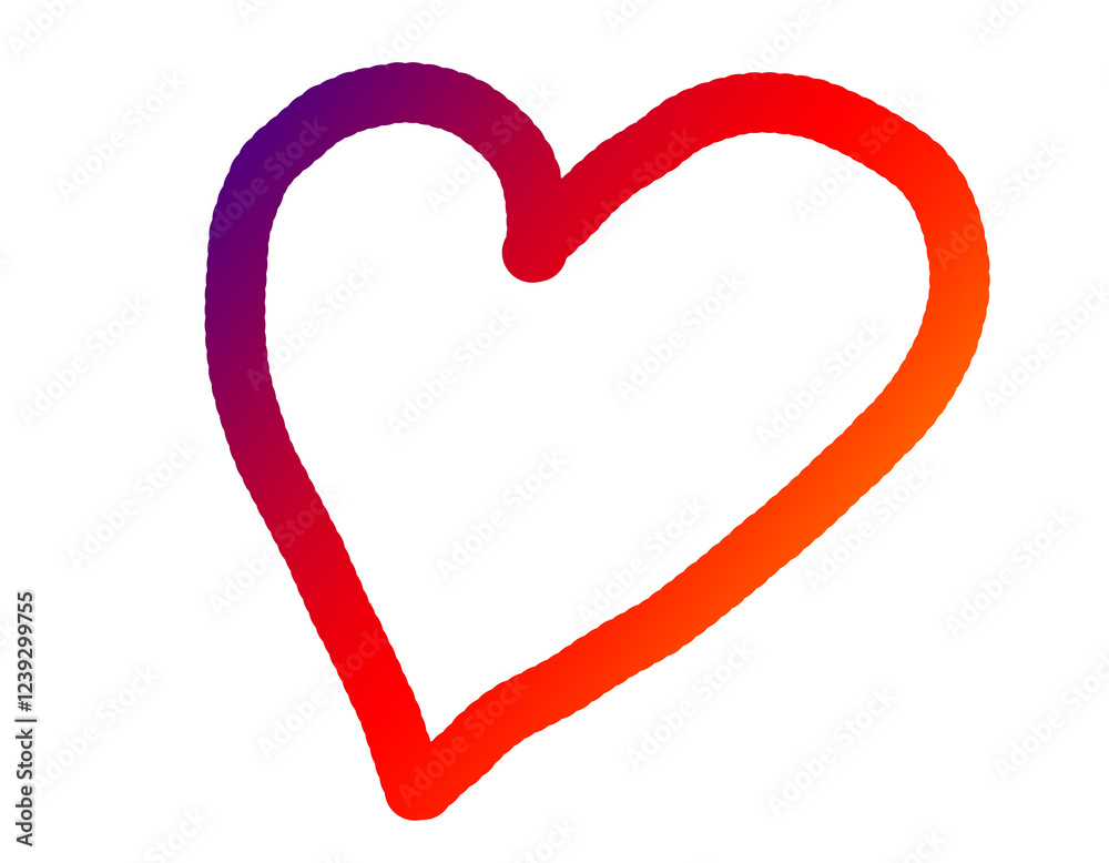 gradient blue red heart icon isolated on transparent background with copy space for text gradient blue red heart icon isolated on transparent background with copy space for text