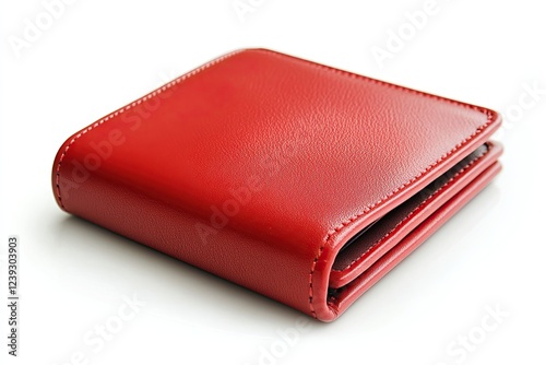 Red wallet isolated on white background photo