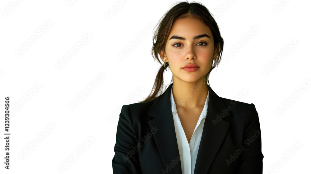 Confident businesswoman posing with transparent background Confident businesswoman posing with transparent background