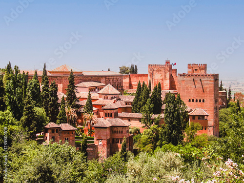 Andalusian Castle of the Alhambra, southern Spain.