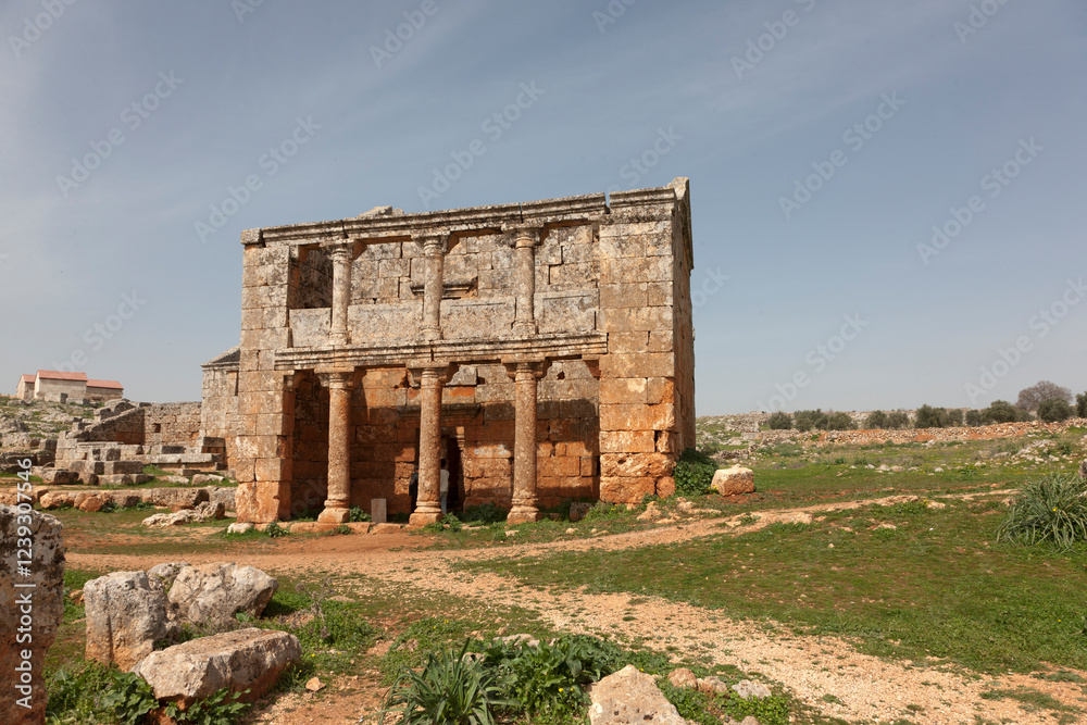Syria ruins of Serjila on a cloudy spring day Syria ruins of Serjila on a cloudy spring day