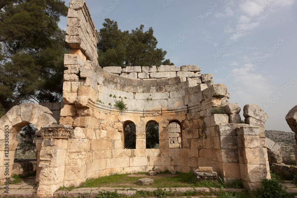 Kalat Siman Syria Monastery of Simeon the Stylite on a cloudy spring day Kalat Siman Syria Monastery of Simeon the Stylite on a cloudy spring day