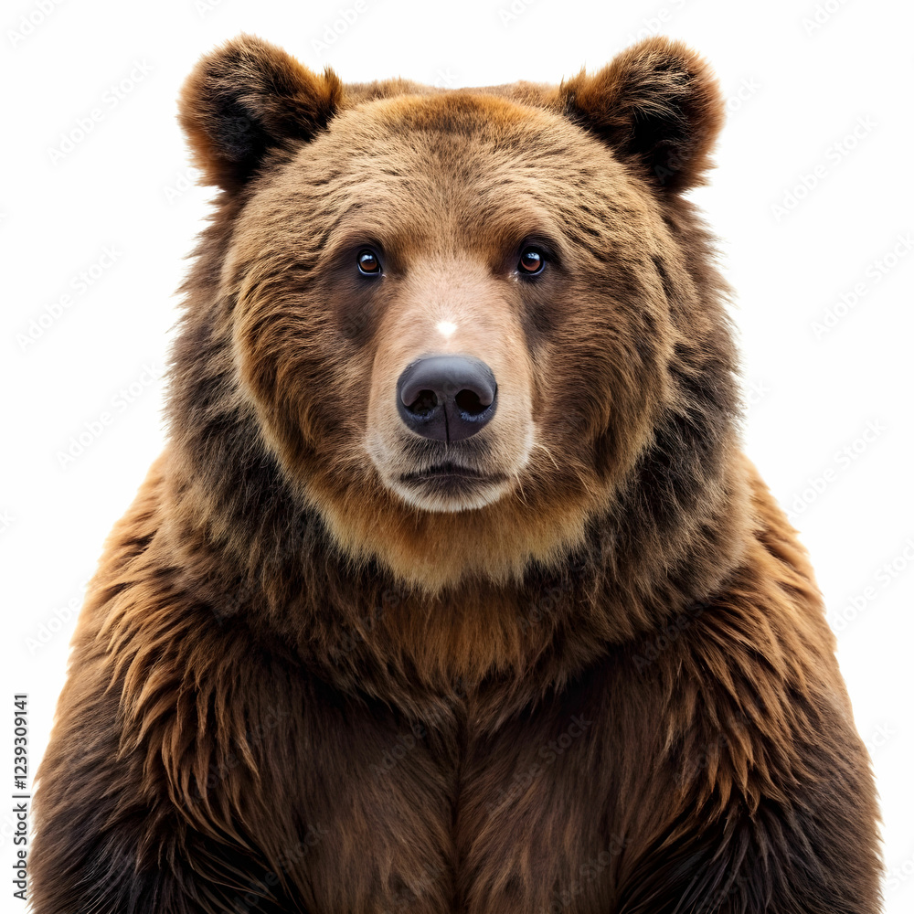 grizzly bear on white background grizzly bear on white background